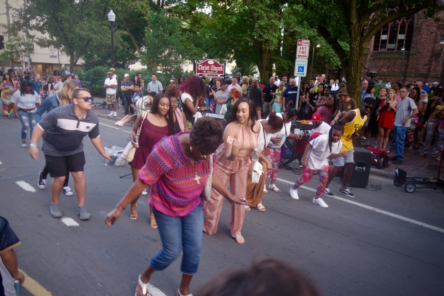 Dancing in the street at Jazz Fest in Rochester, New York