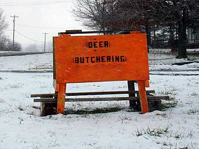 Deer Butcher sign