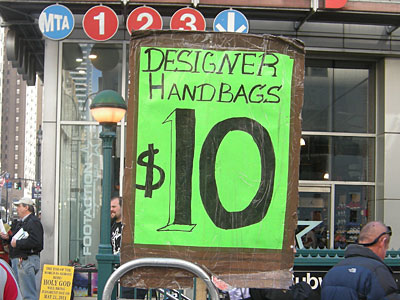 Designer Handbags Sign