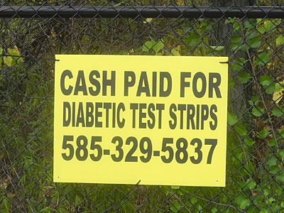 Diabetic Strips sign