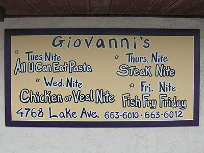 Giovanni's sign