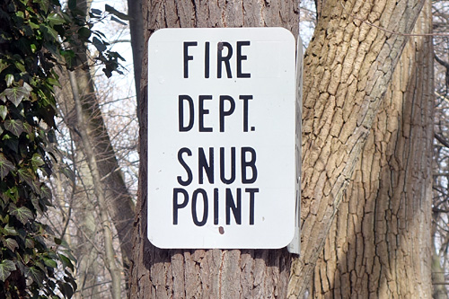 Fire Department Snub Point sign