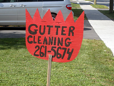 Gutter Cleaning Sign