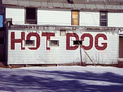 Hot dog sign