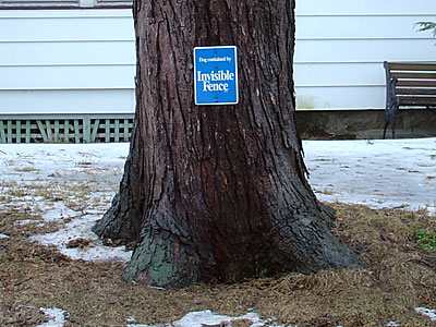 Invisible Fence sign