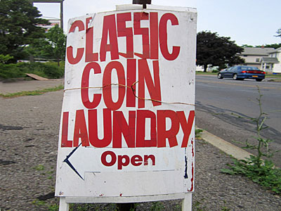 Classic Coin Laundry sign