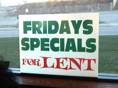 Lenten Special Sign