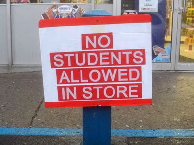 No Students Sign