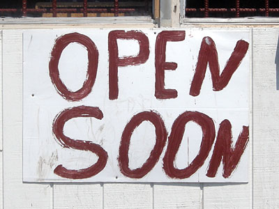 Open Soon Sign