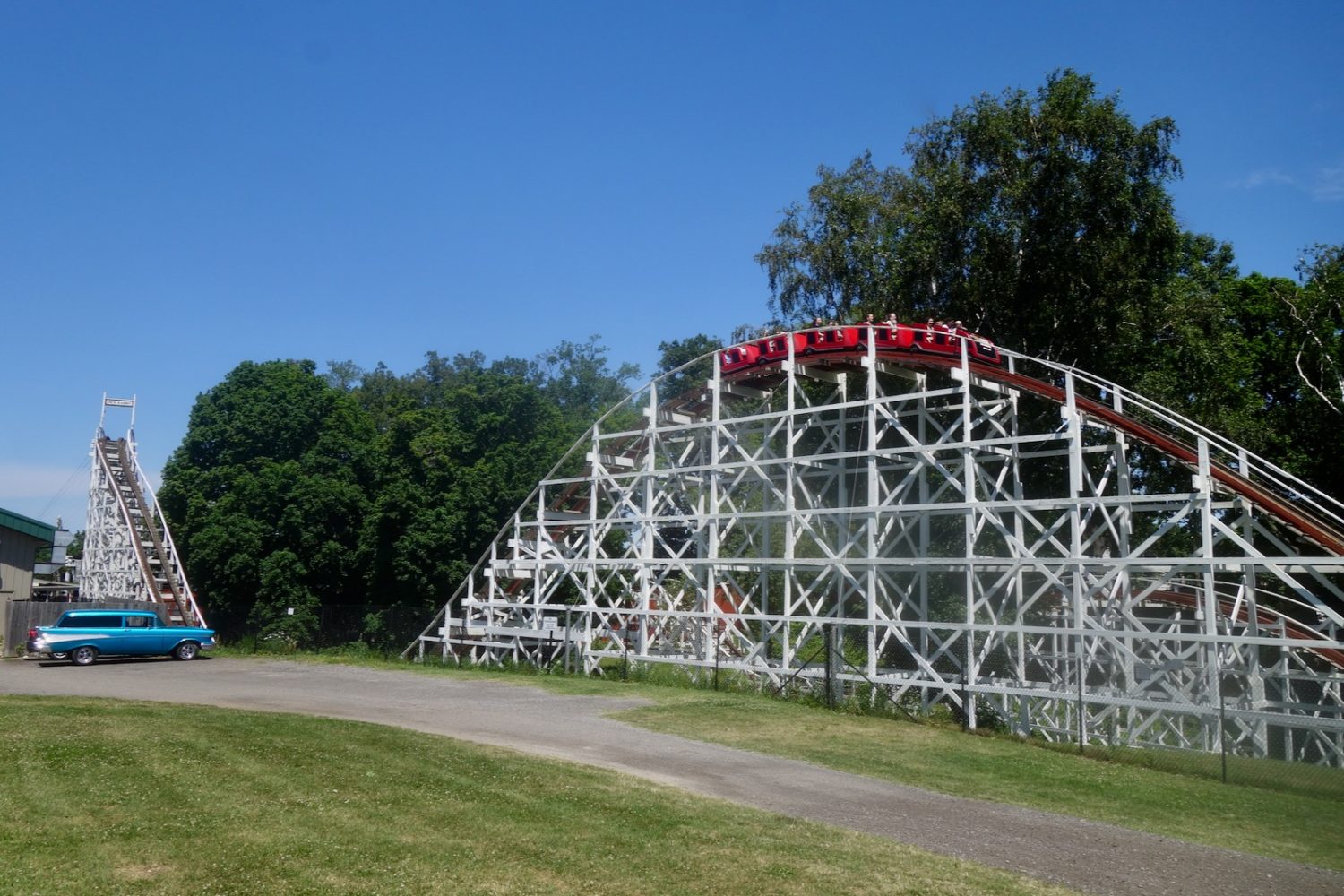 Sea Breeze Roller Coaster In Summer