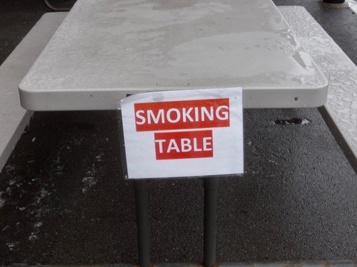 Smoking Table sign