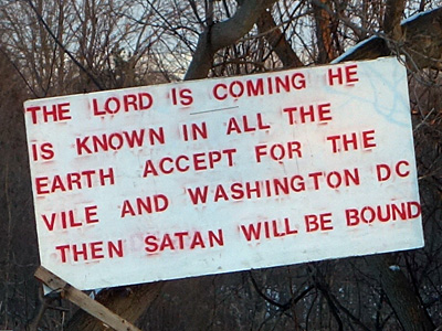 The Lord Is Coming sign