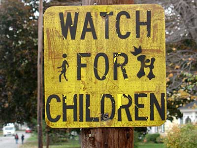 Watch For Children sign