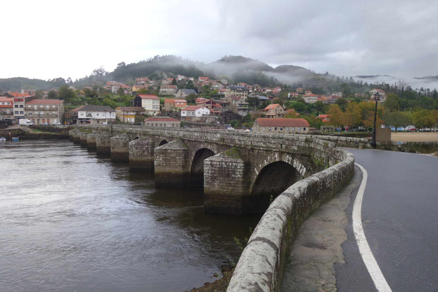 Bridge over Ria de Vigo in Arcade España.