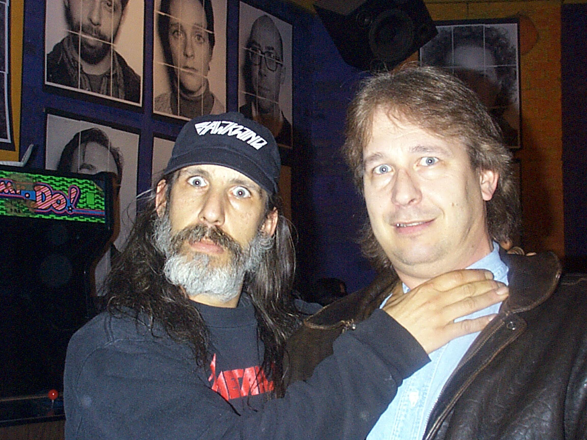 Mark and his brother at Paul Dodd Mugshot Show opening, Bug Jar, Rochester New York 1998