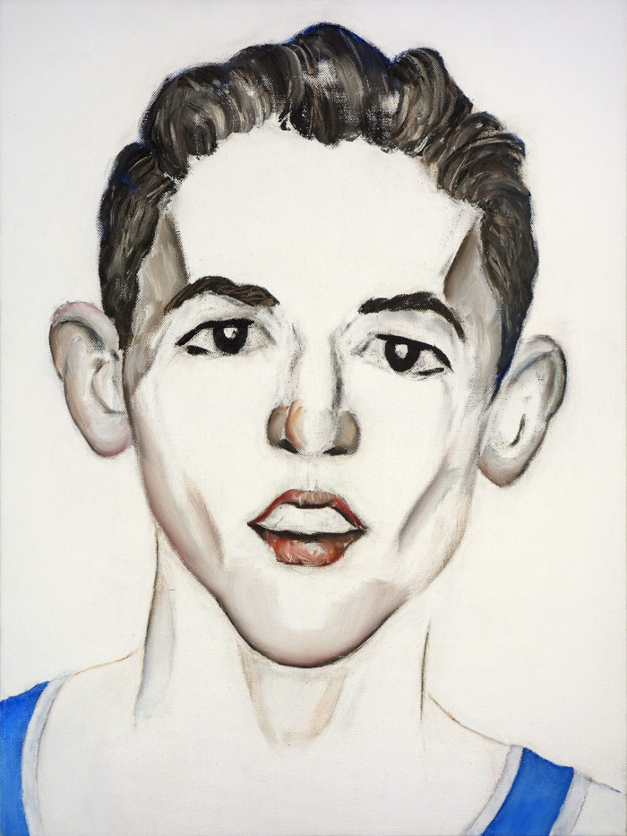 Paul Dodd "Basketball Players, 01"  2015 18"w x 24"h each, oil on canvas