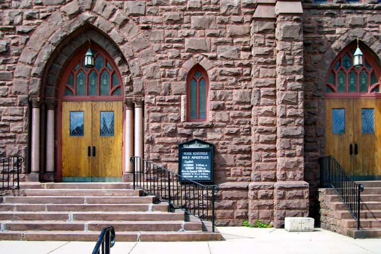 Holy Apostles Catholic Church on Lyell Avenue in Rochester, New York