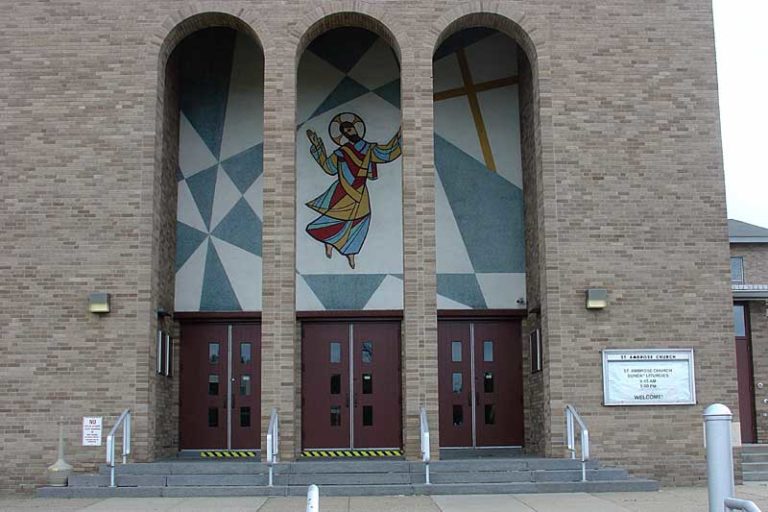 Saint Ambrose is where Father Jim Callan got his start before the Catholic Church gave him the boot for being too Christlike. Culver Road in Rochester, New York.