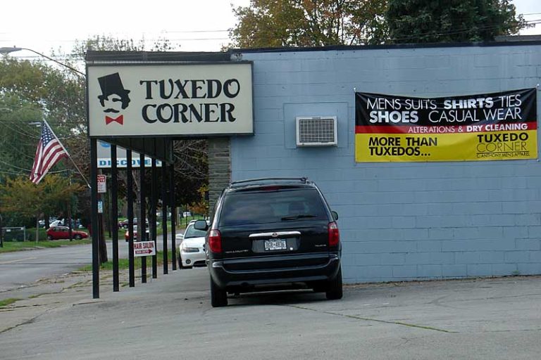 Not exactly on Culver but at the Norton intersection where the only thing to look at is this place. The other corners have gas stations and a Wilson Farms. And Tuxedo Corner had a strobe light in the window at night for a while to attact your attention. When was the last time you rented a tuxedo? Culver Road in Rochester, New York.