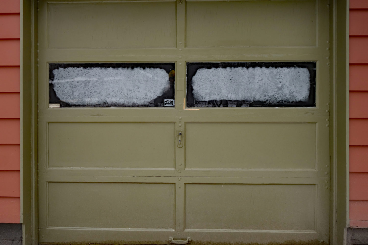 Rick and Monica's garage door in Winter