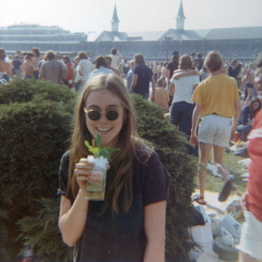 Peggi with Mint Julep at the Kentucky Derby 1973