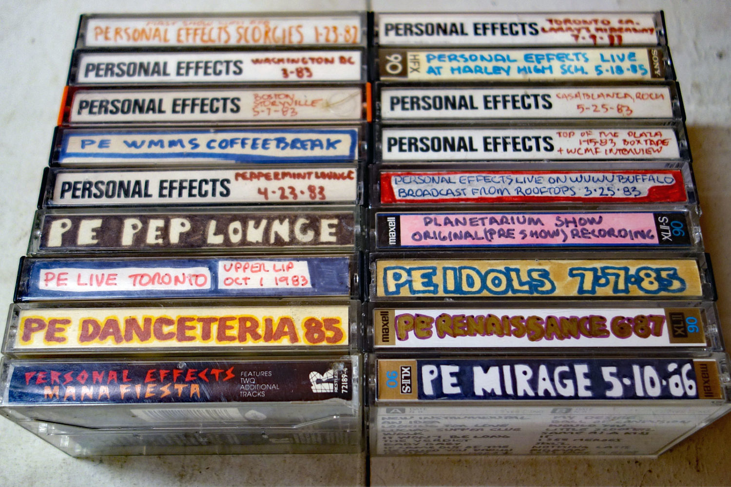 Personal Effects cassettes from the early 80s