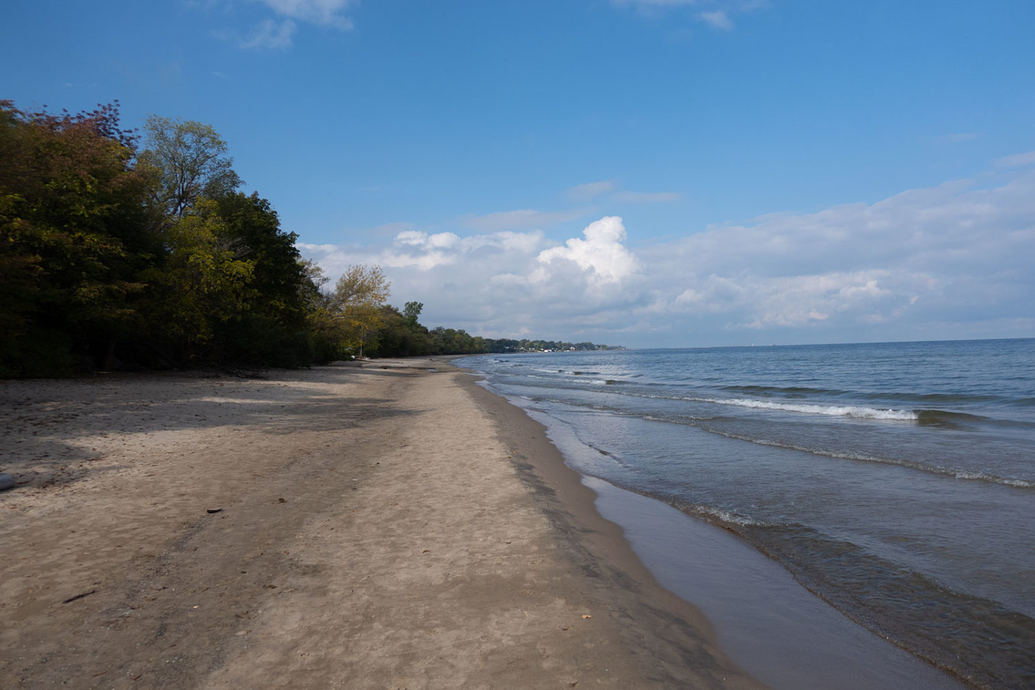 Durand Beach looking west toward Charlotte in October