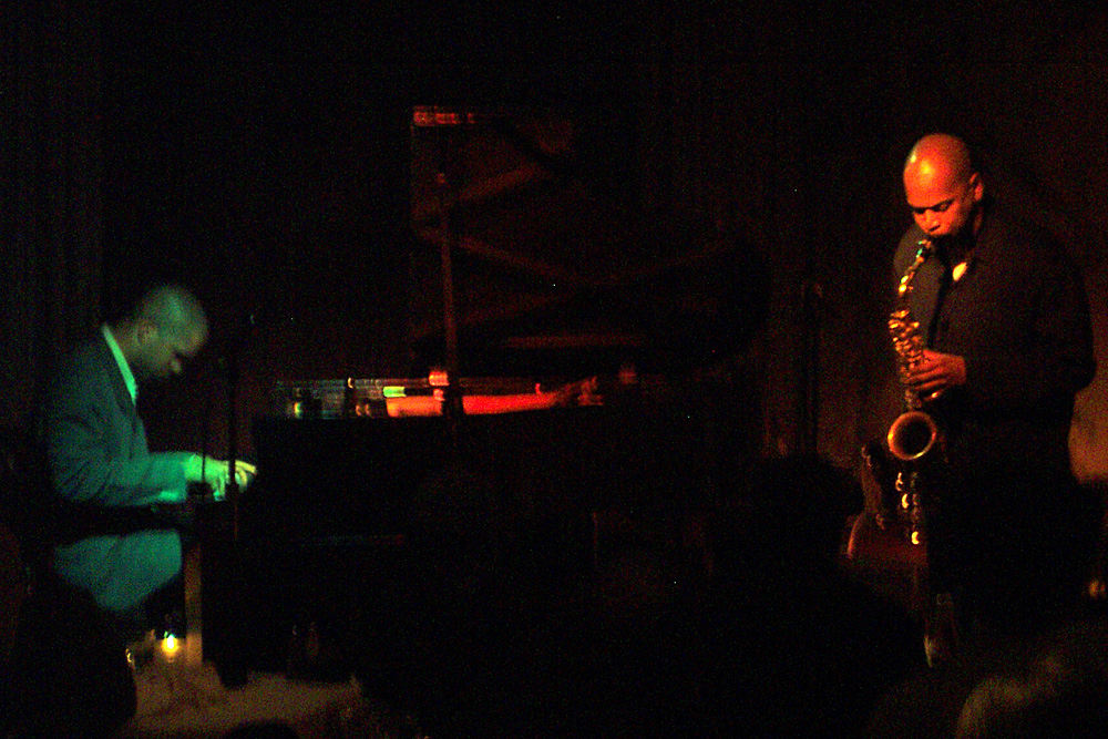 Jason Moran with Greg Osby performing at the 2002 Rochester International Jazz Festival