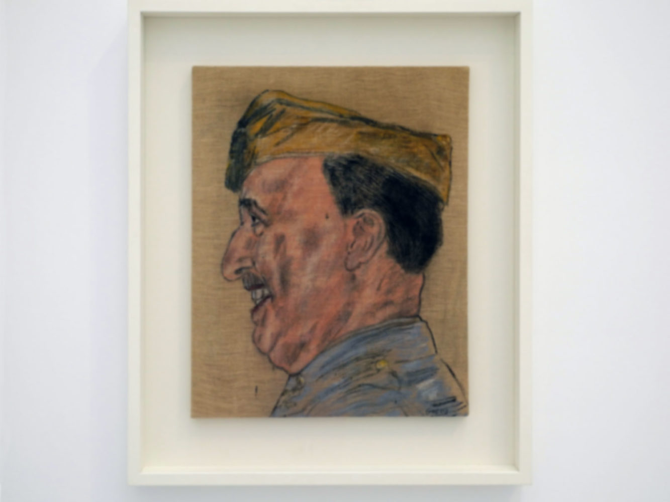Leon Golub painting of Franco in Reina Sofia exhibition space, Palacio de Velazquez, Retiro Park Madrid 2011