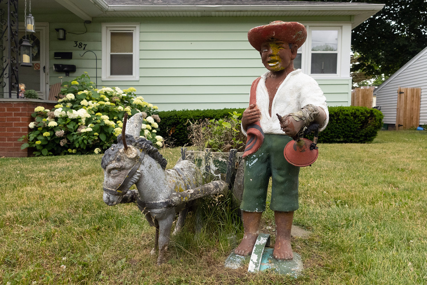 Mexican lawn statue off Culver Road