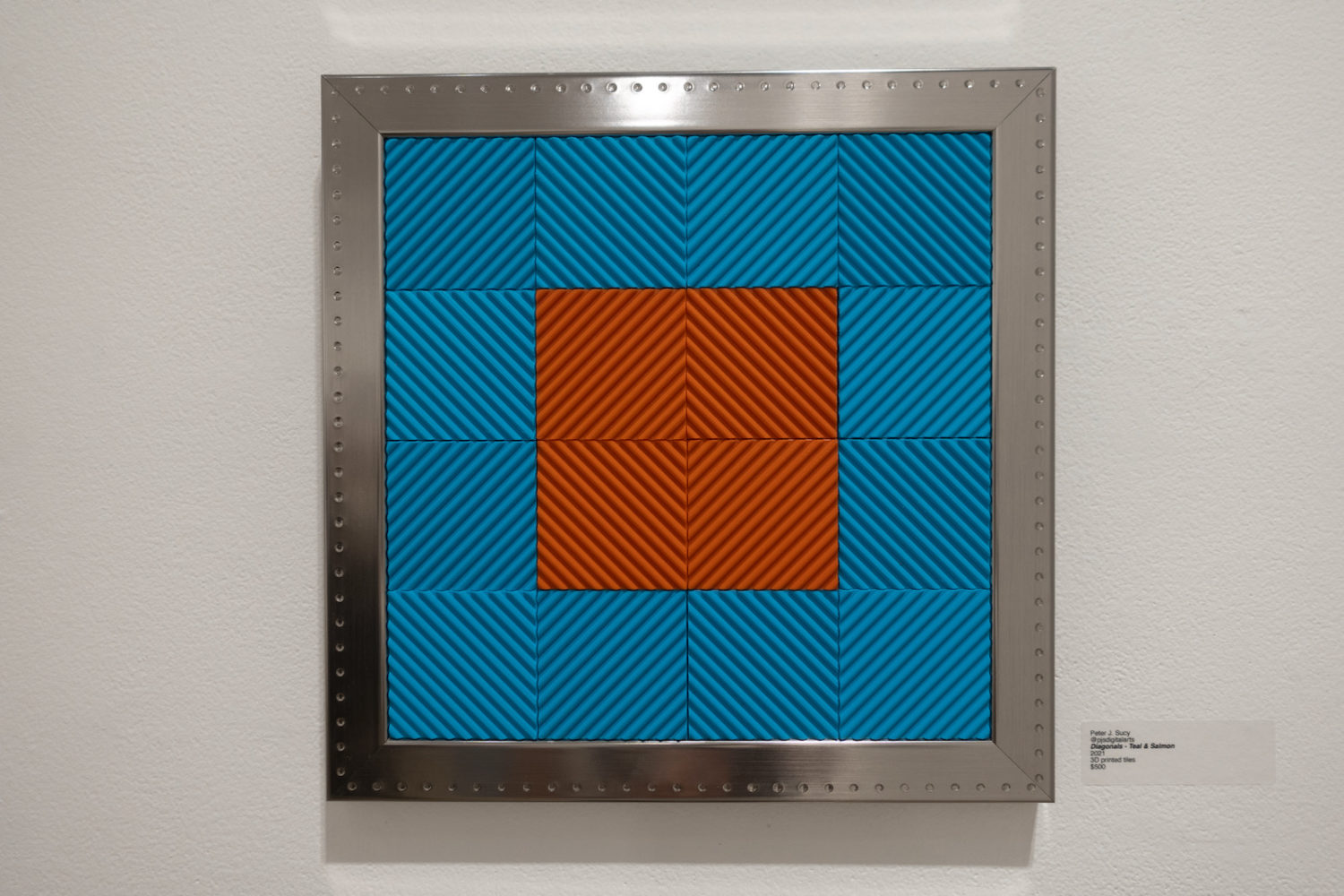 Peter Sucy 3D printed tiles in Arena Artists Show at Rochester Contemporary