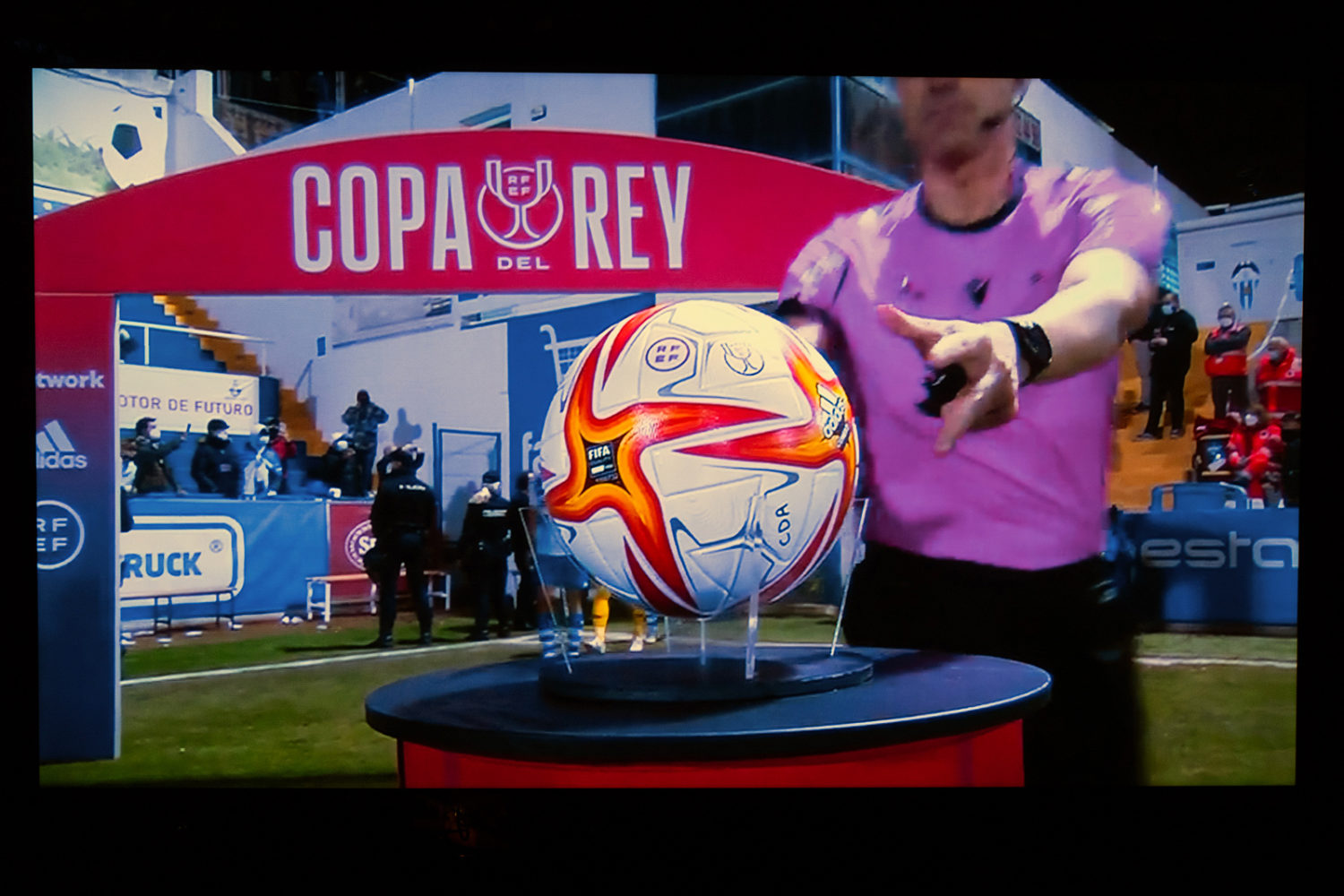 Copa Del Rey opening shot. Alcoi vs. Real Madrid
