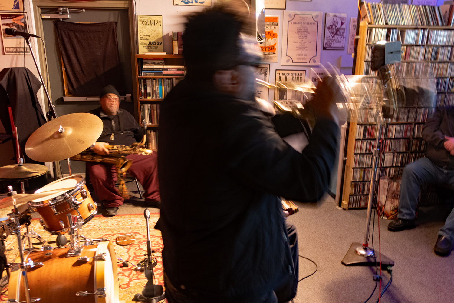 Corey Wilkes performing with Ethnic Heritage Ensemble at Bop Shop in Rochester, New York February 12, 2022