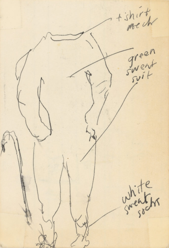 Preliminary drawing for Sparky painting
