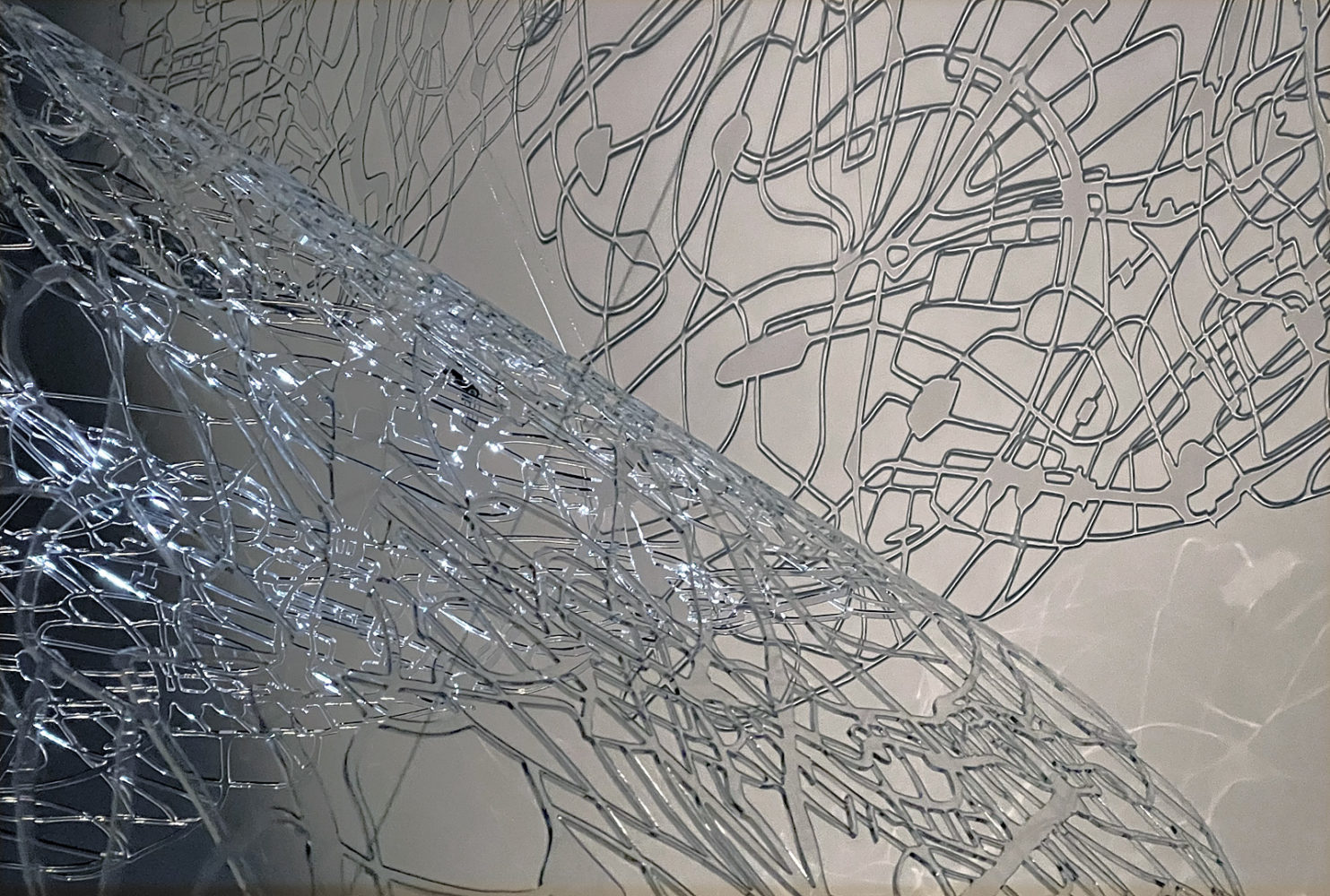 Colleen Buzzard's installation 4th Floor Anderson Arts 2022. Photo by Peggi Fournier.