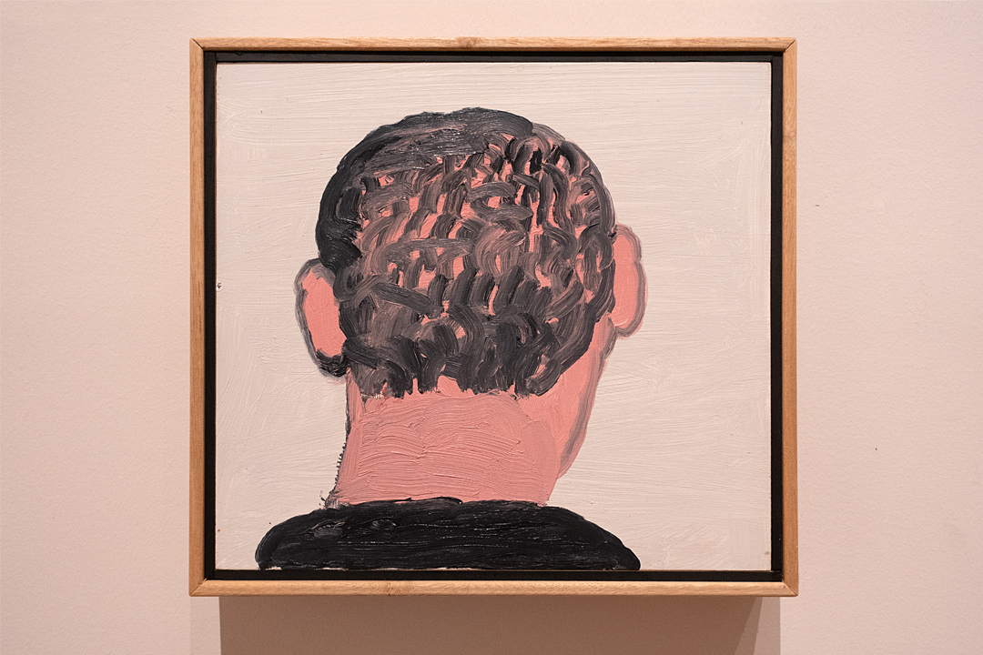 Guston "Untitled" Head, back view, small panel. "Philip Guston: Now" show at Boston MFA