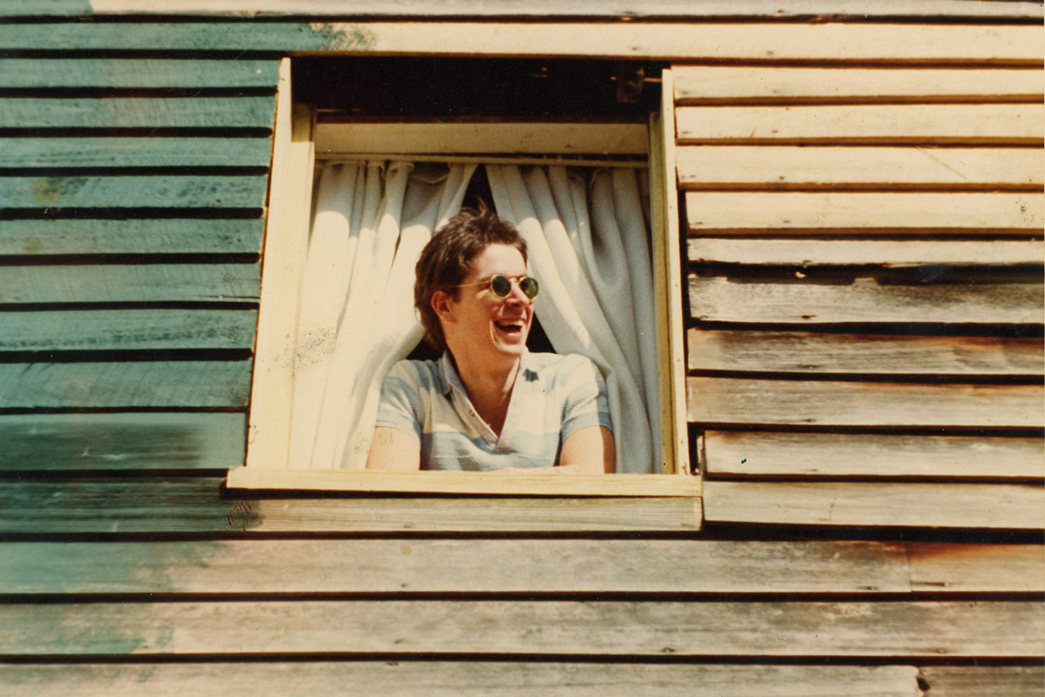 Rich Stim photo of Paul Dodd at Steve Hoy's house in the country circa 1972