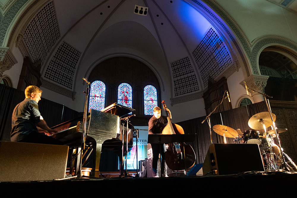 Joonas Haavisto Trio performing at the 2022 Rochester International Jazz Festival