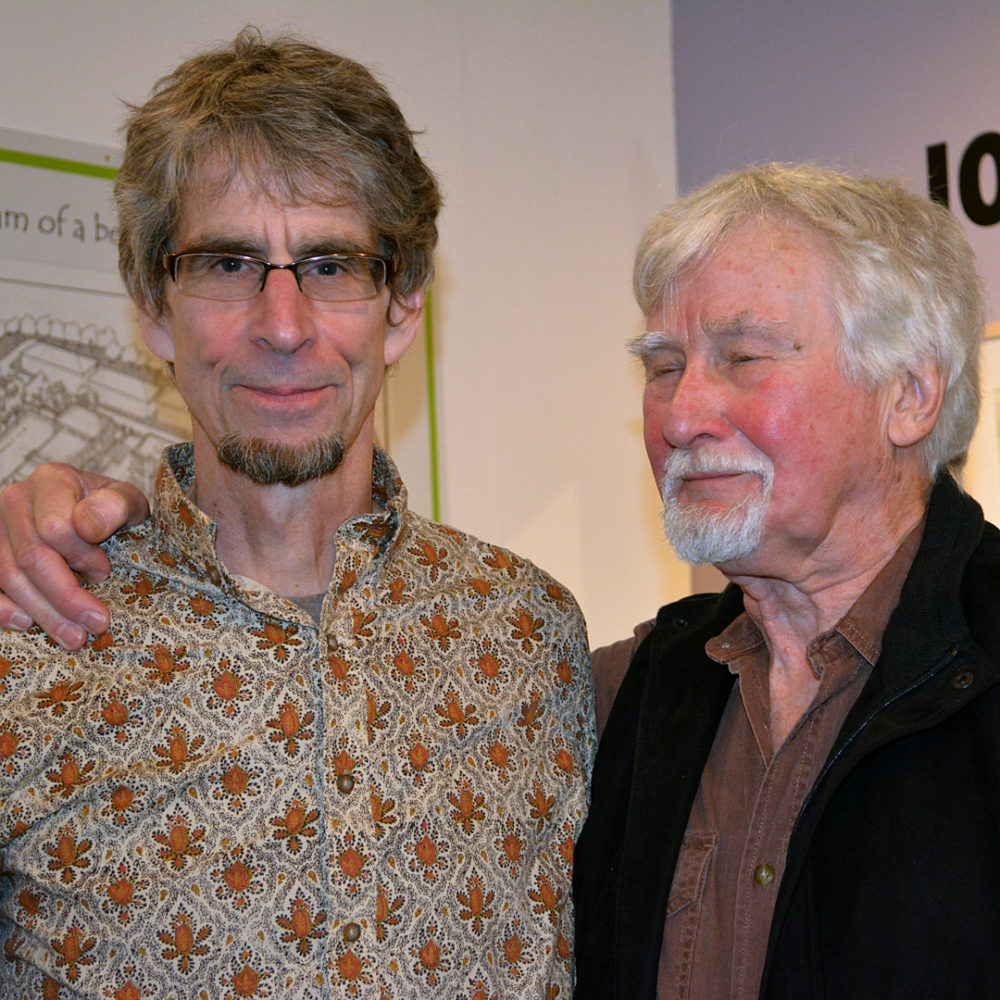 Paul Dodd with Fred (Fritz) Lipp at "3 Dodd's" show at iSquare in 2014