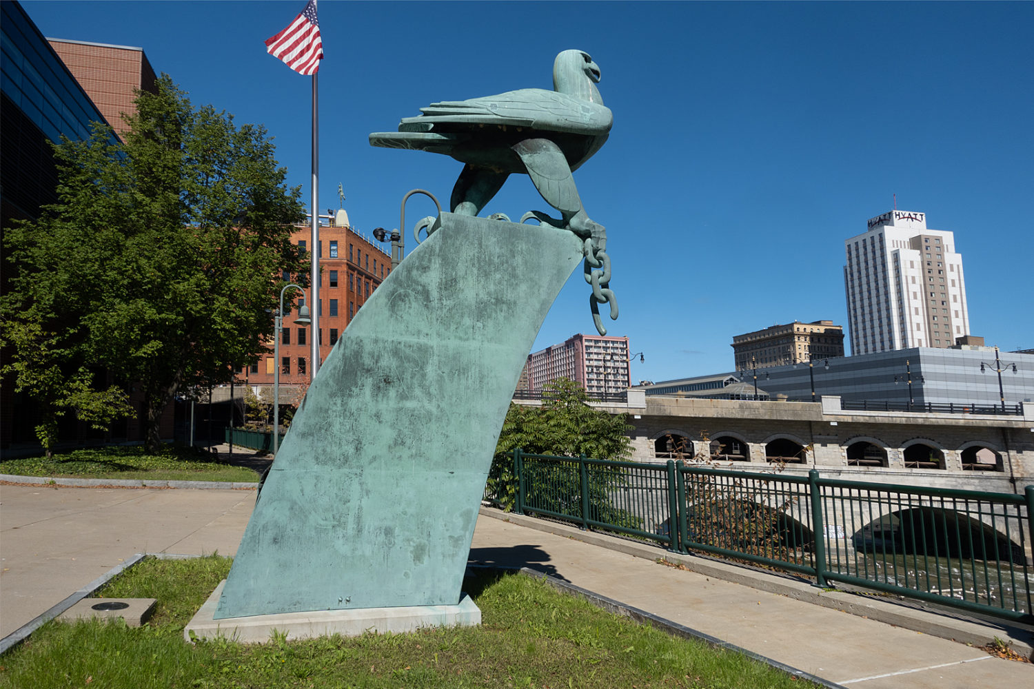 Spanish American War monument downtown Rochester