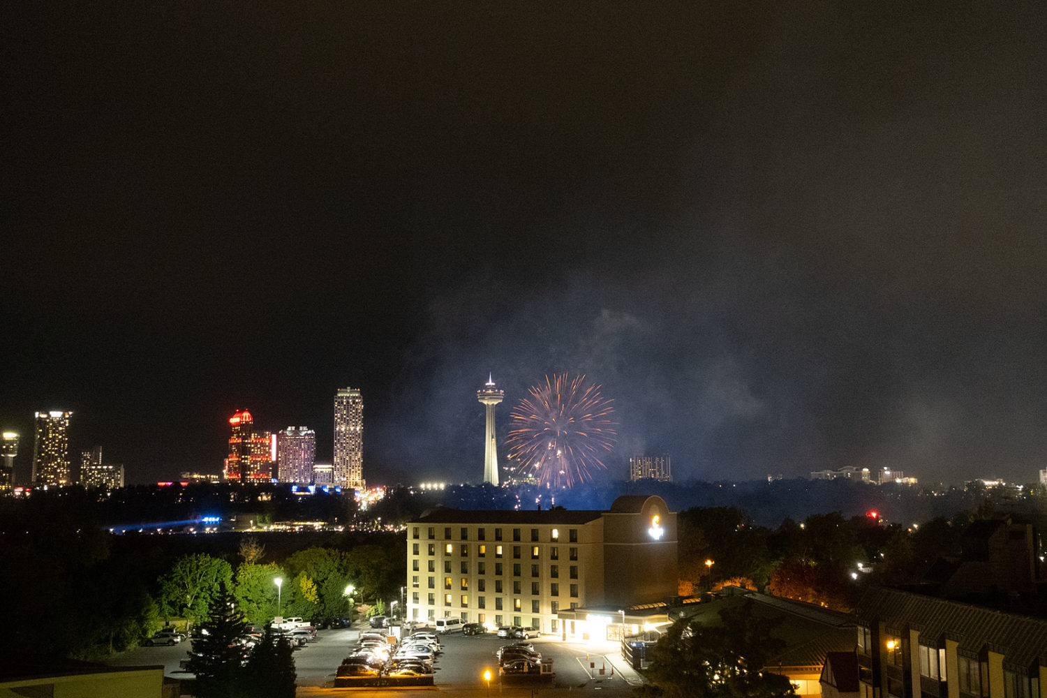 Fireworks in Niagara Falls Ontario