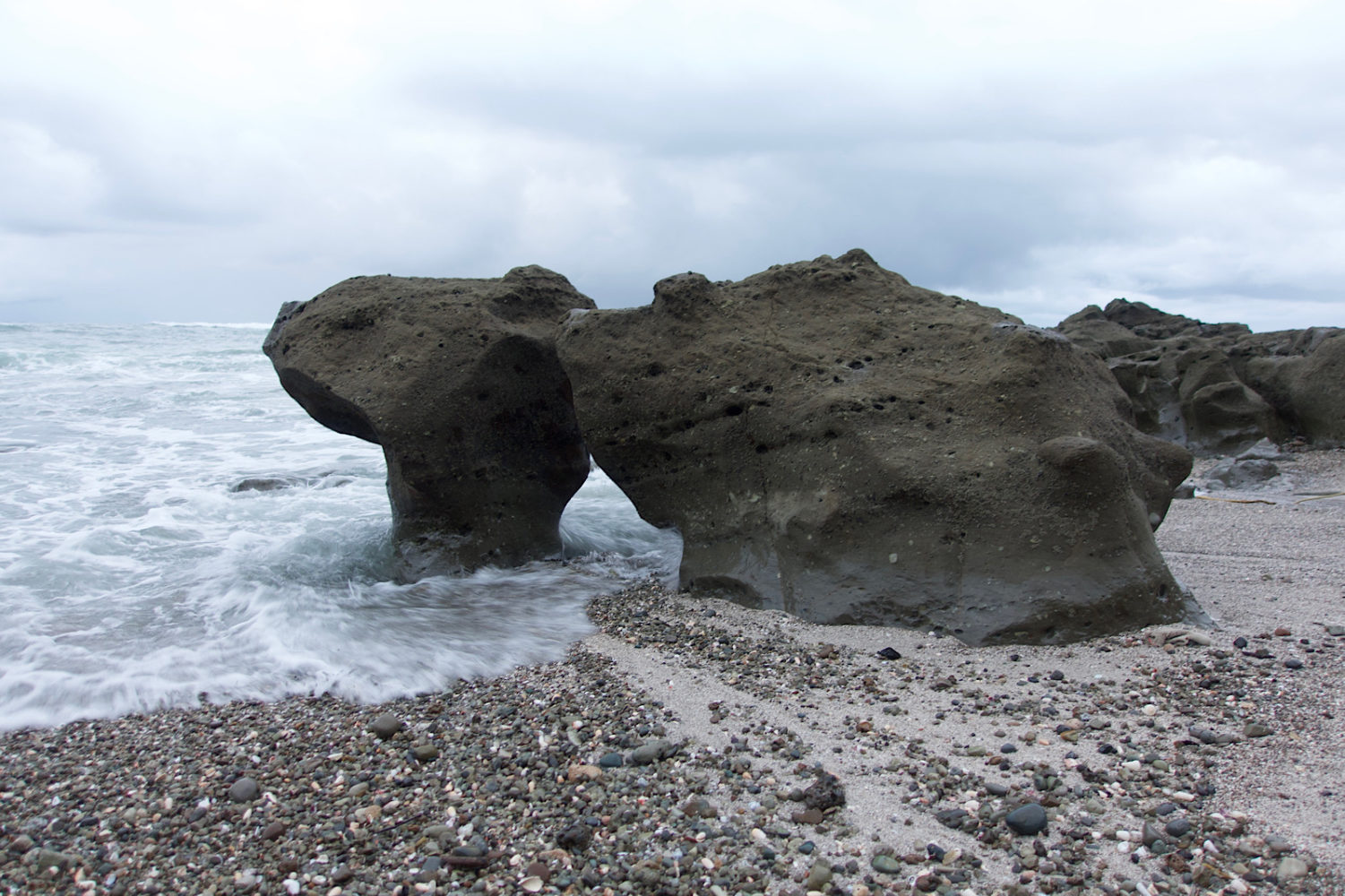 Two rocks along the coast in Costa Rica