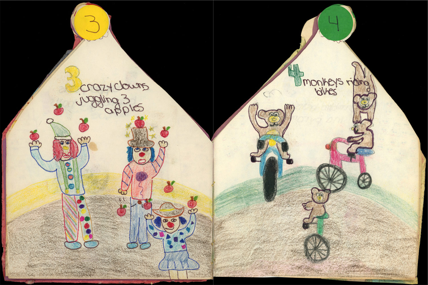Sample spread of Nicole Zabelny's eBook "Counting at the Circus"