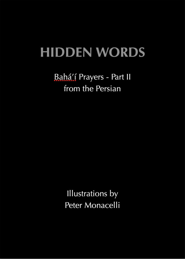 Front cover to Peter Monacelli "Hidden Words"