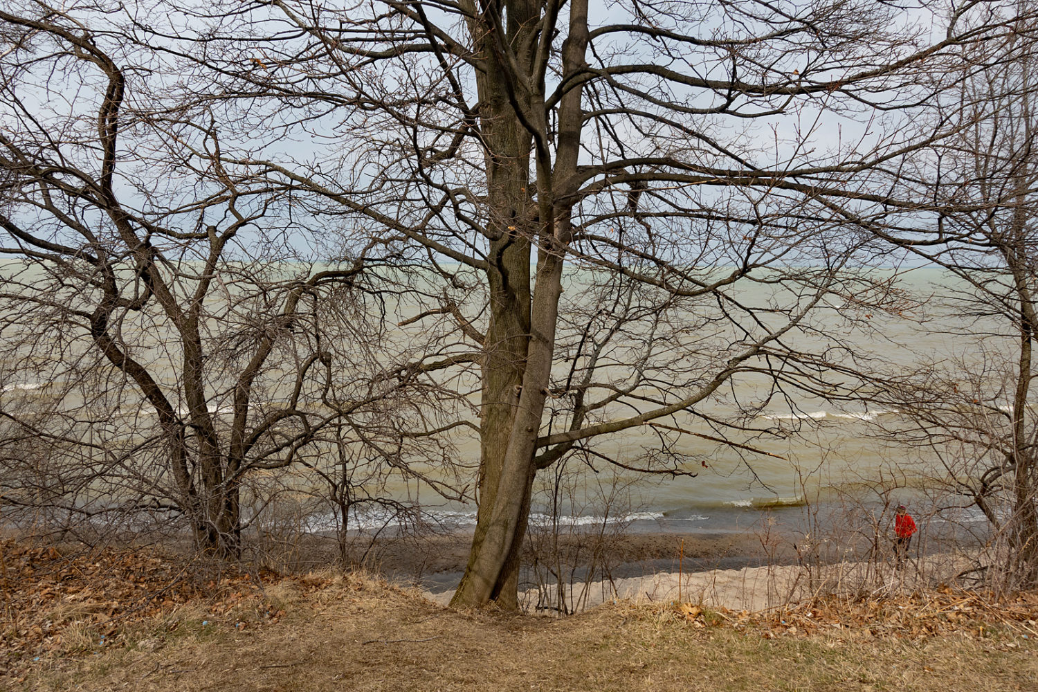 Colorful Lake Ontario in late March