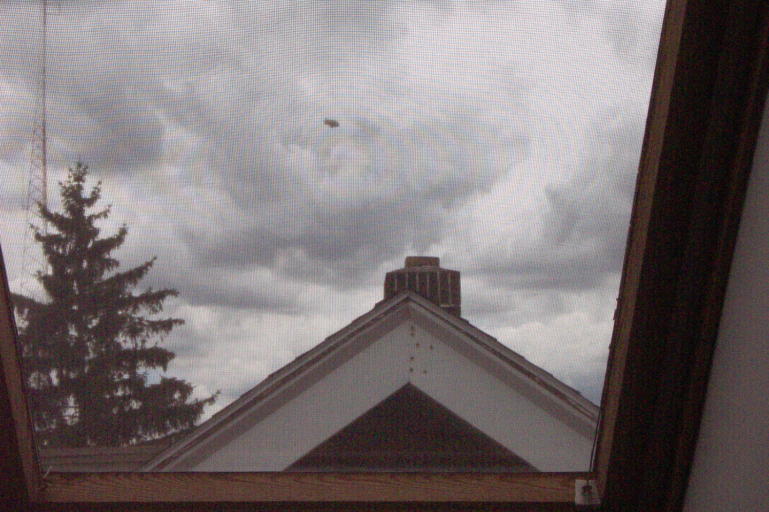 Blimp over Sparky's house in 2002