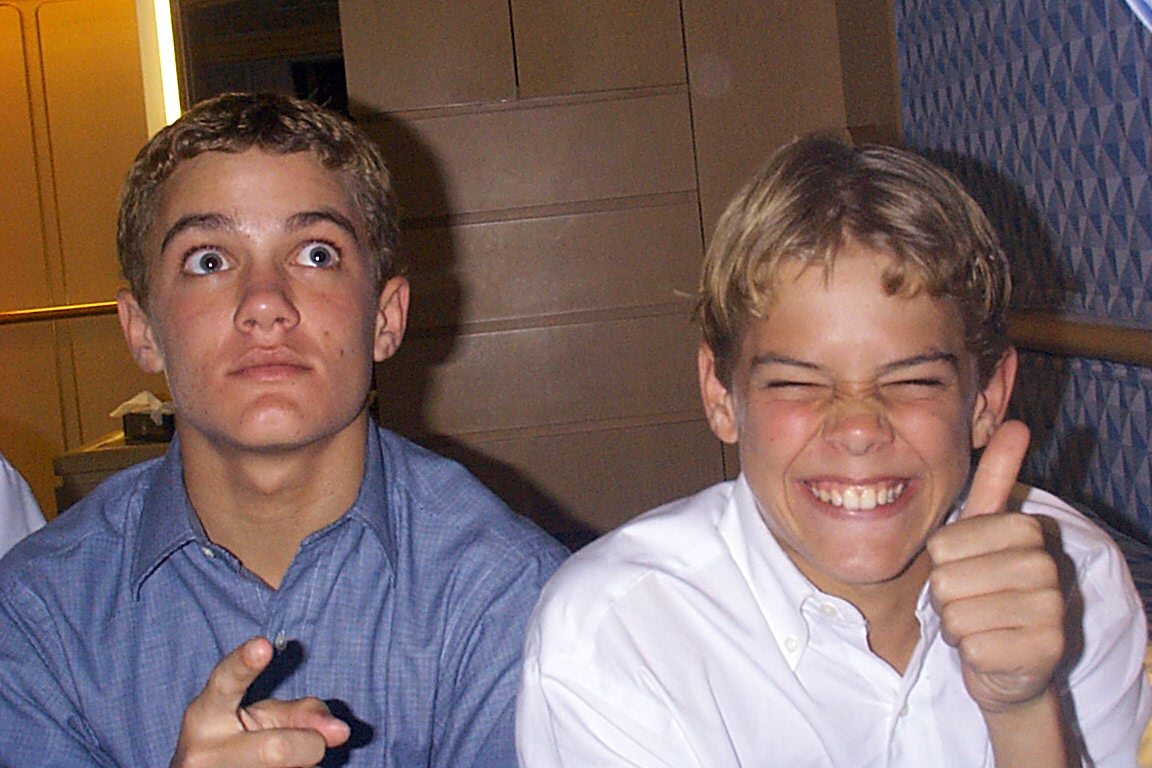 Nephews Andrew and Alex in 1999