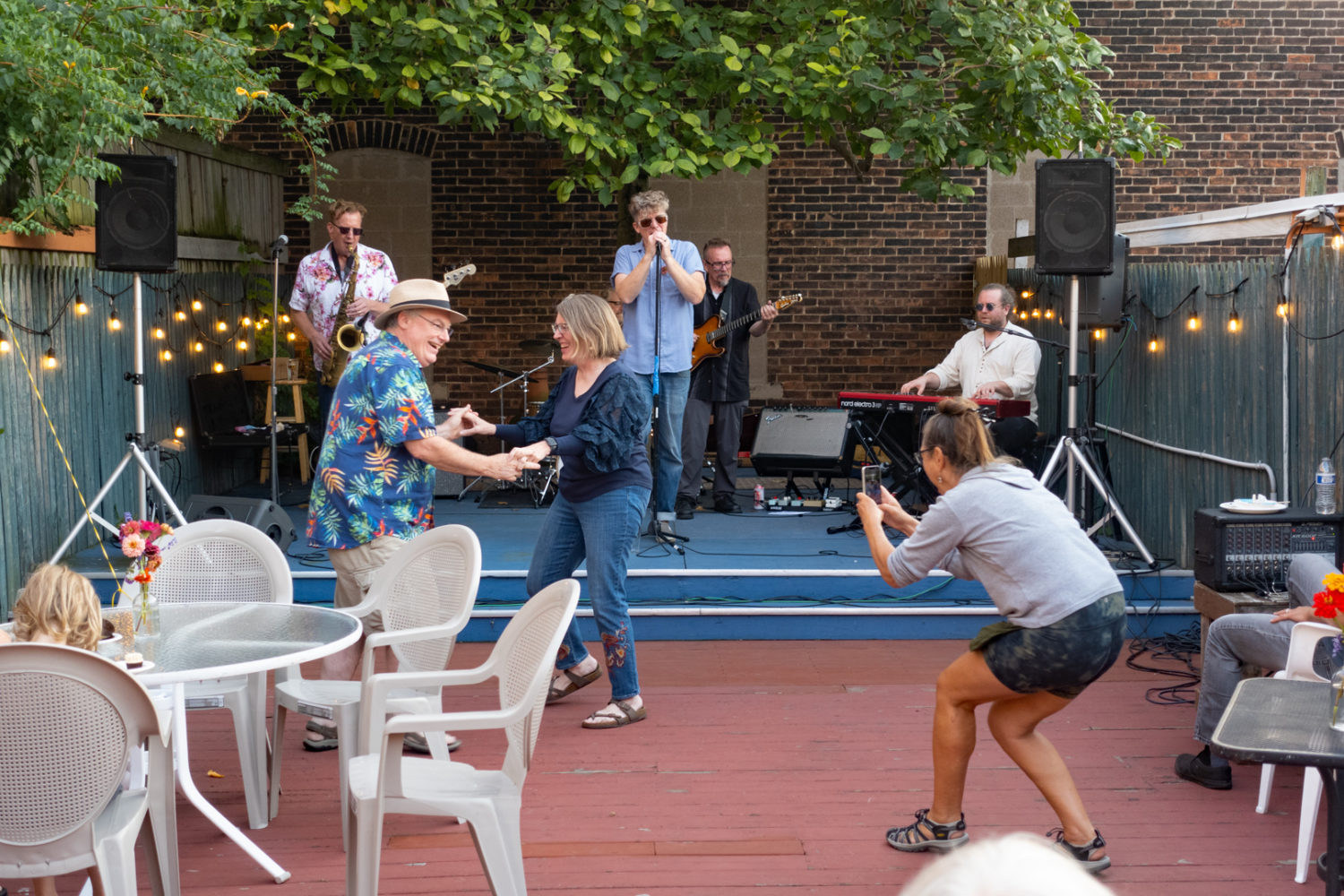 Tom Kohn and Jan dancing to the Fox Sisters at Abilene