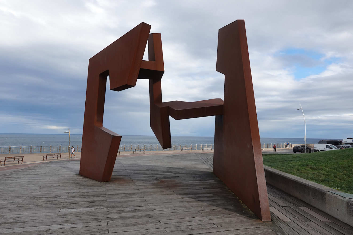 Oteiza sculpture in San Sebastián.