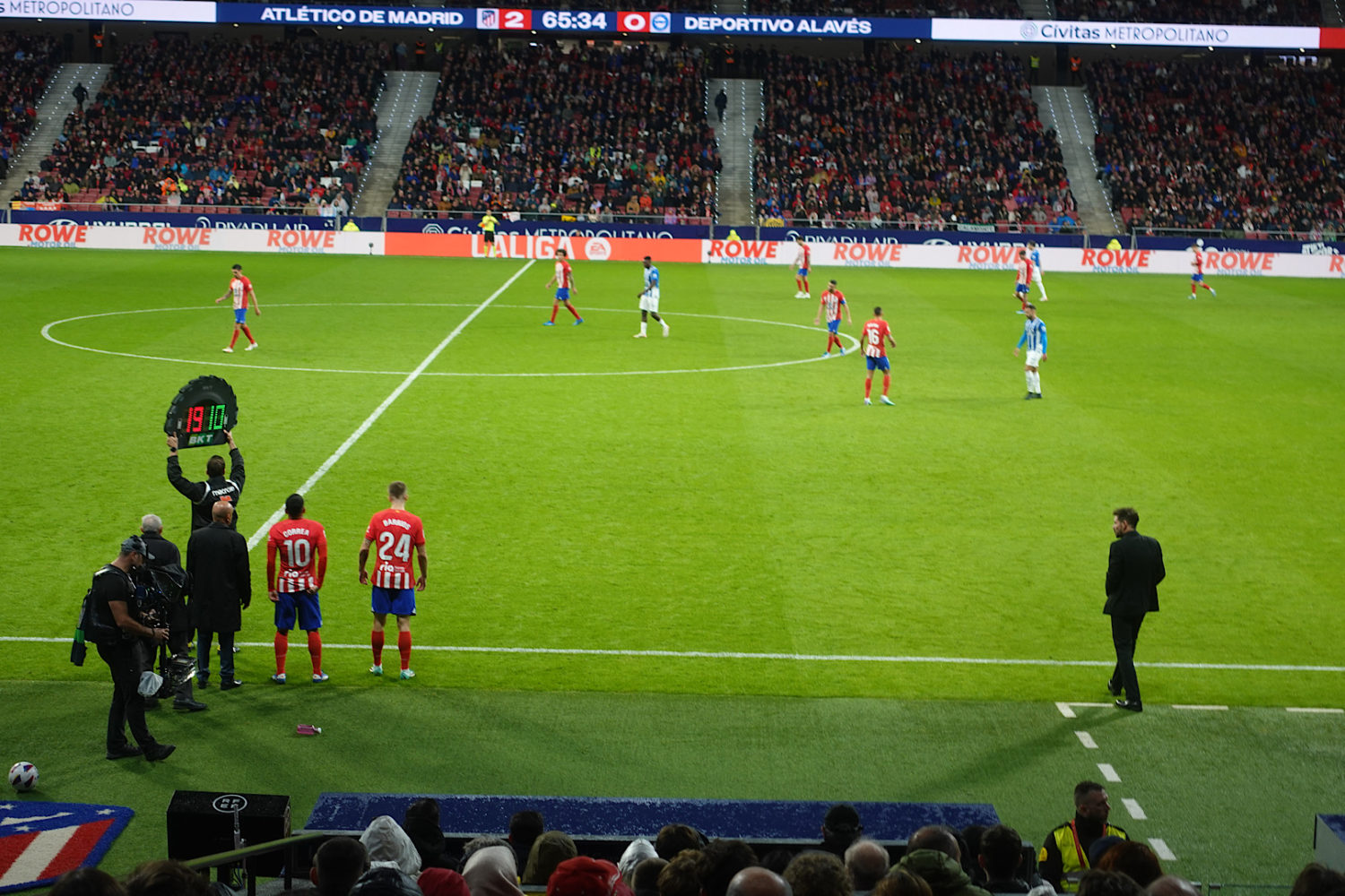 Angel Corea is substituted for Álvaro Morata in the 64th minute